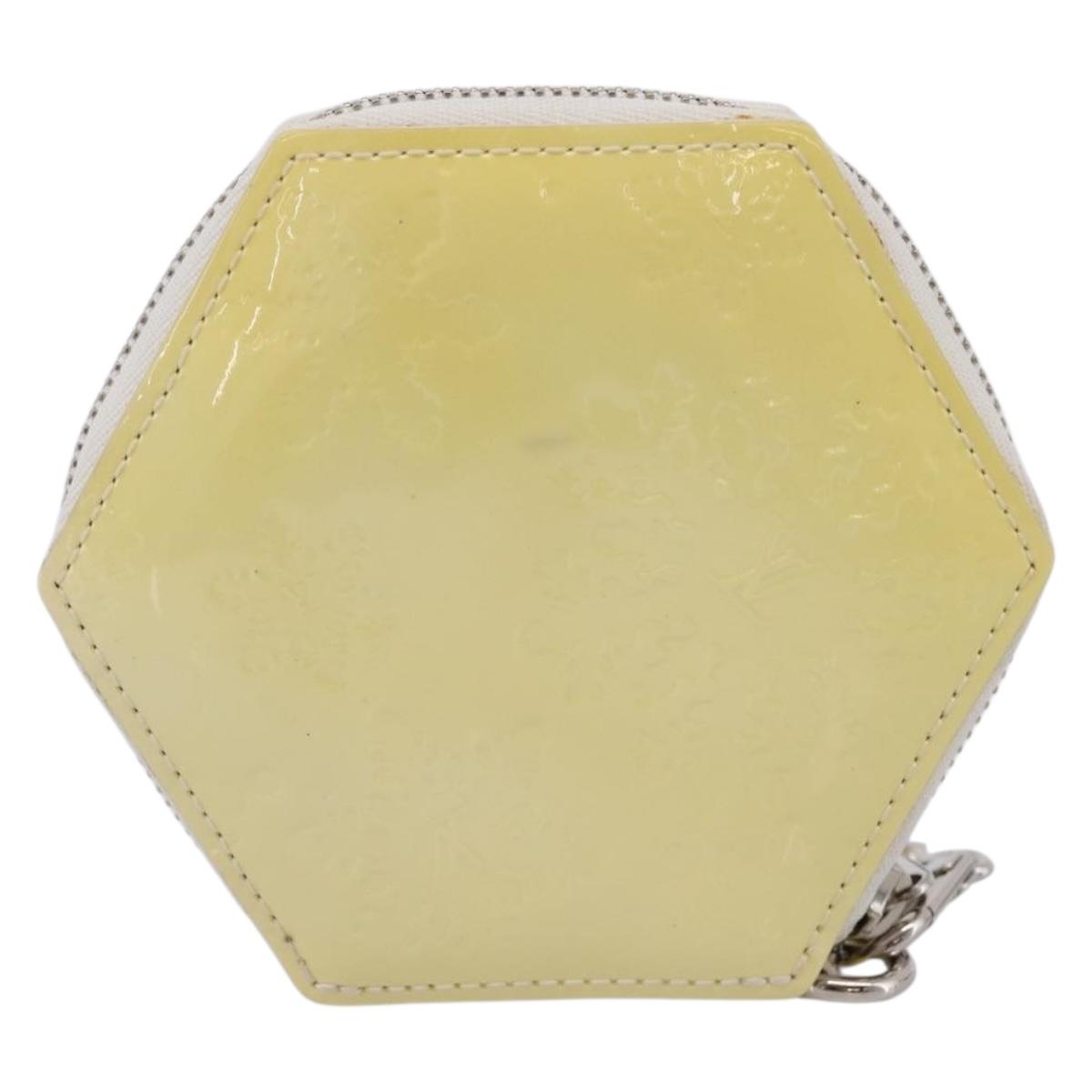 LOUIS VUITTON Vernis Porte Monnaie Flocon Purse Perle M58216 LV Auth hk4162A