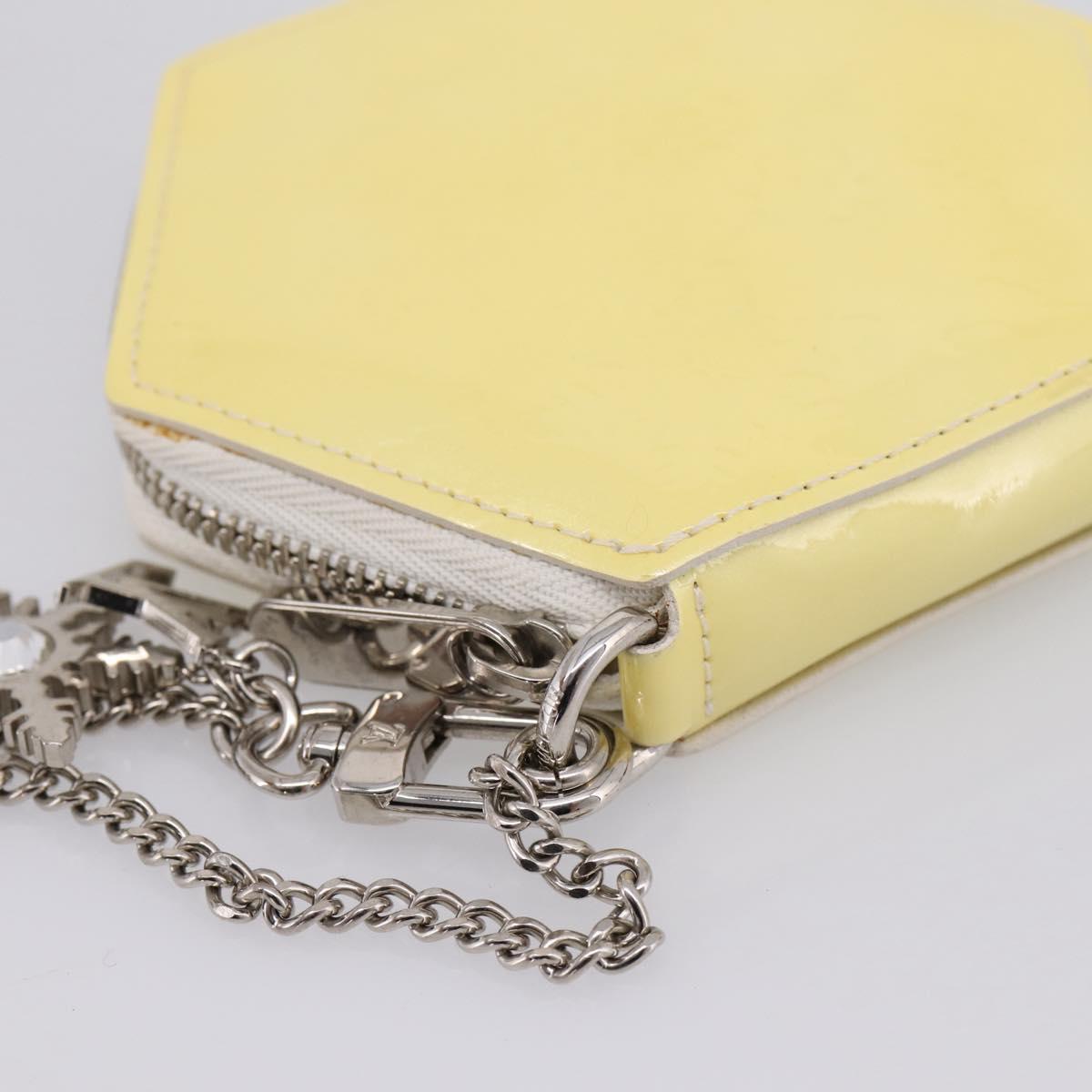 LOUIS VUITTON Vernis Porte Monnaie Flocon Purse Perle M58216 LV Auth hk4162A