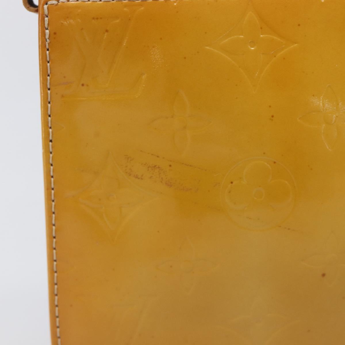 LOUIS VUITTON Monogram Vernis Lexington Pouch Beige M91010 LV Auth hk4167