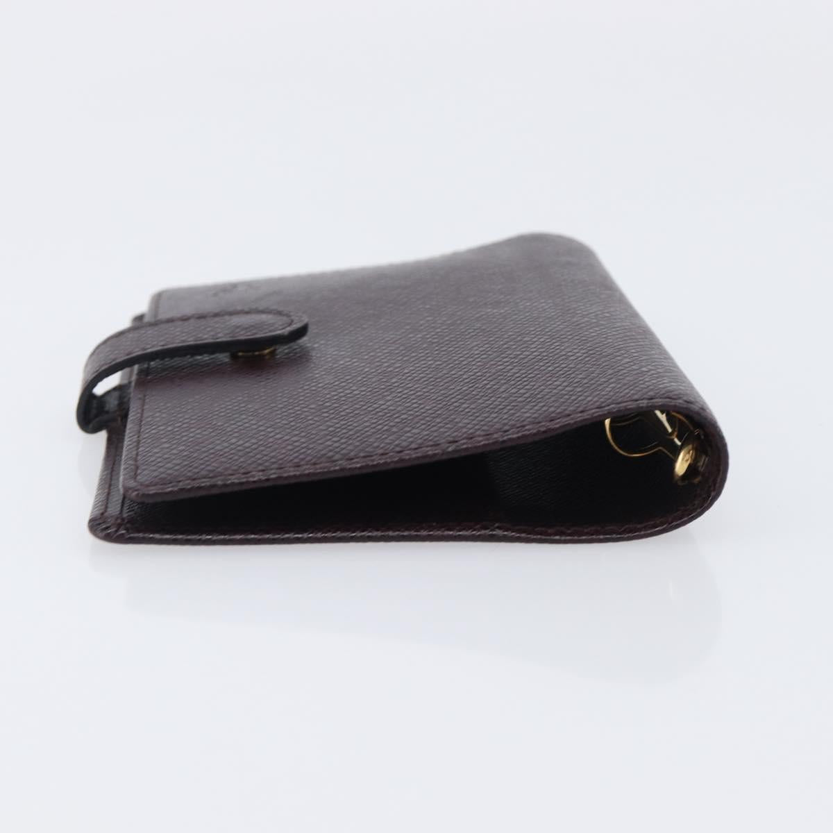 LOUIS VUITTON Taiga Agenda PM Day Planner Cover Acajou R20416 LV Auth hk4168