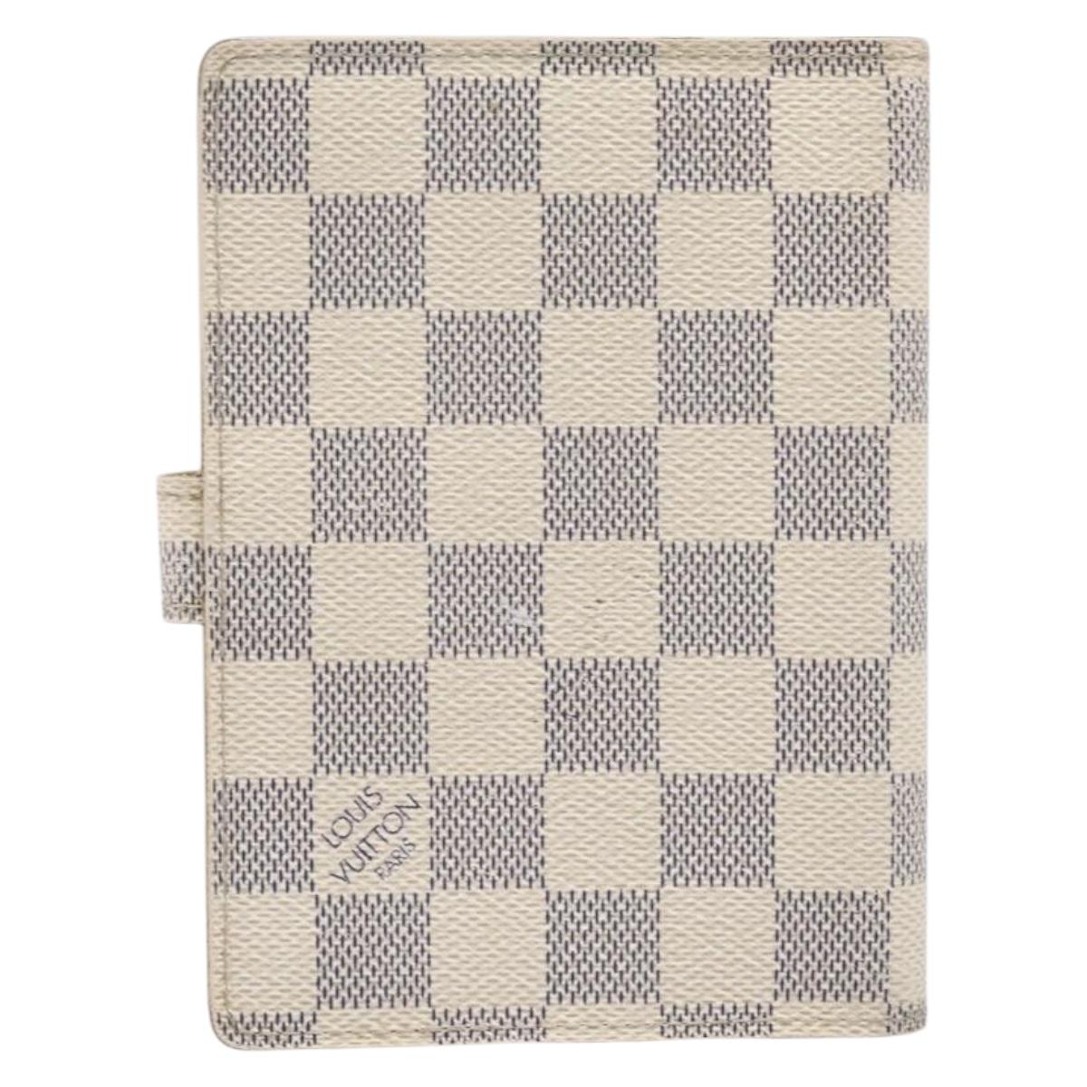 LOUIS VUITTON Damier Azur Agenda PM Day Planner Cover R20706 LV Auth hk4169