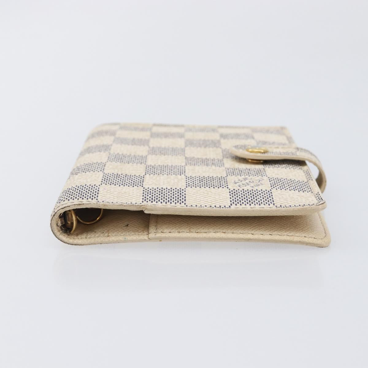 LOUIS VUITTON Damier Azur Agenda PM Day Planner Cover R20706 LV Auth hk4169