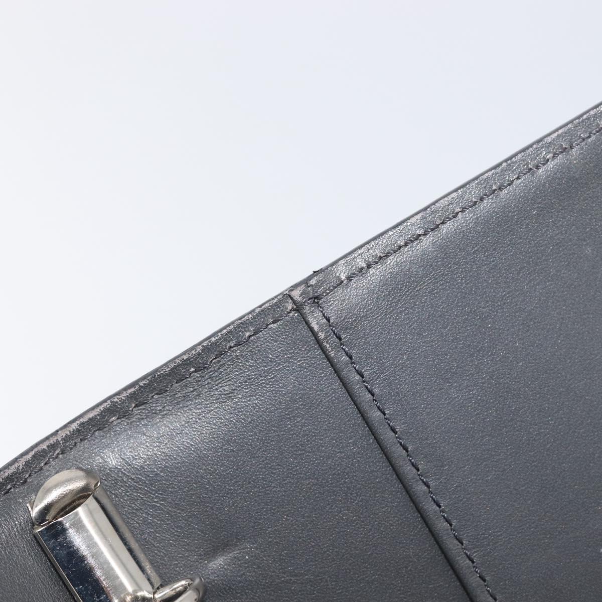 LOUIS VUITTON Monogram Mat Agenda PM Day Planner Cover Black R20932 Auth hk4172