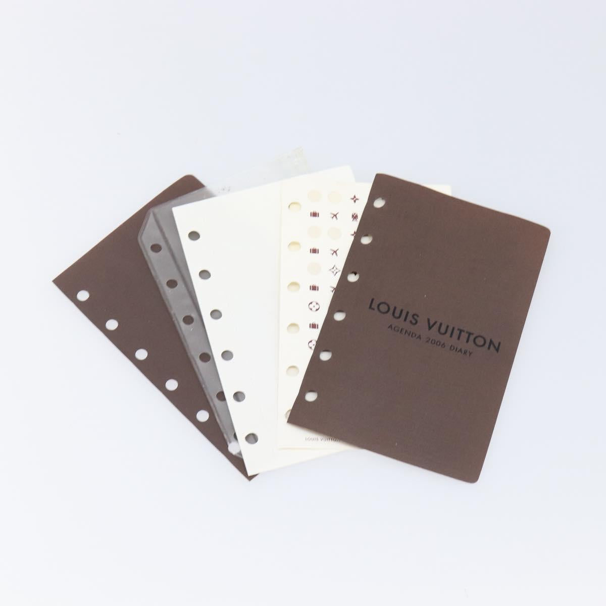 LOUIS VUITTON Monogram Mat Agenda PM Day Planner Cover Black R20932 Auth hk4172