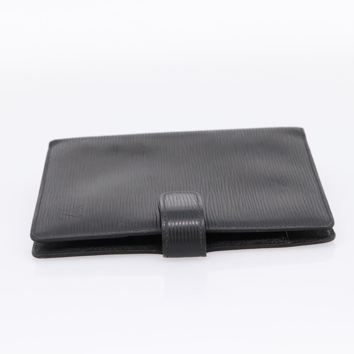 LOUIS VUITTON Epi Agenda MM Day Planner Cover Black R20042 LV Auth hk4173