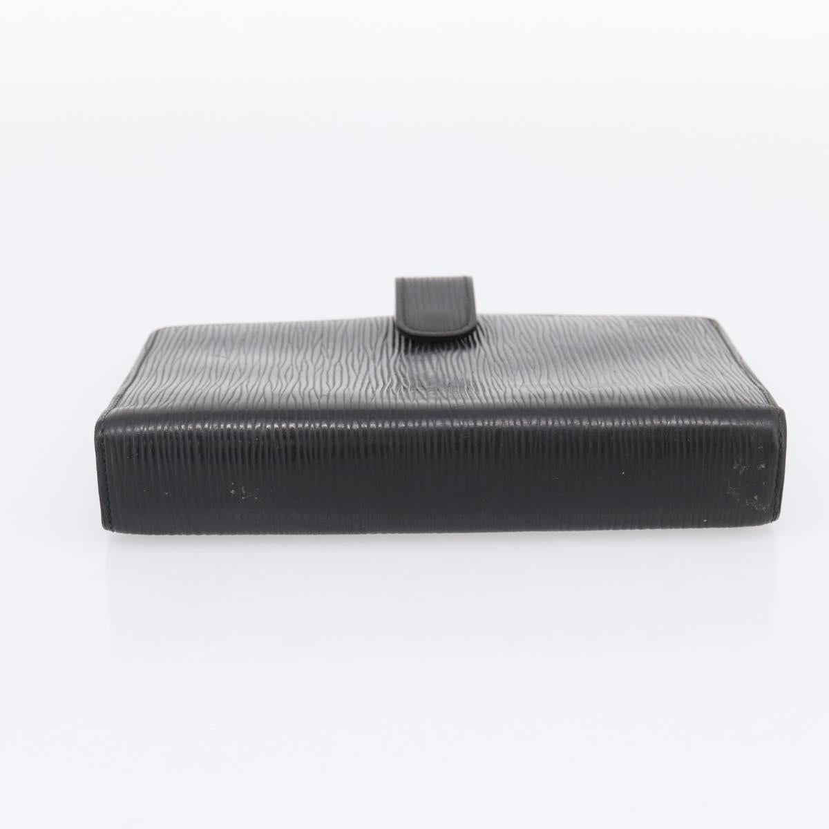 LOUIS VUITTON Epi Agenda MM Day Planner Cover Black R20042 LV Auth hk4173