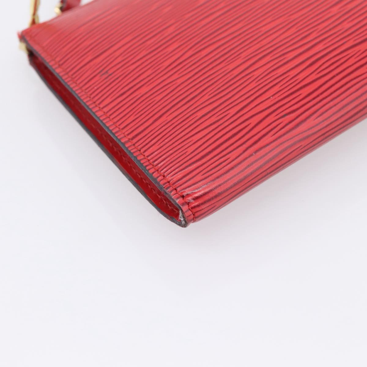 LOUIS VUITTON Epi Pochette Accessoires Pouch Red M52947 LV Auth hk4176
