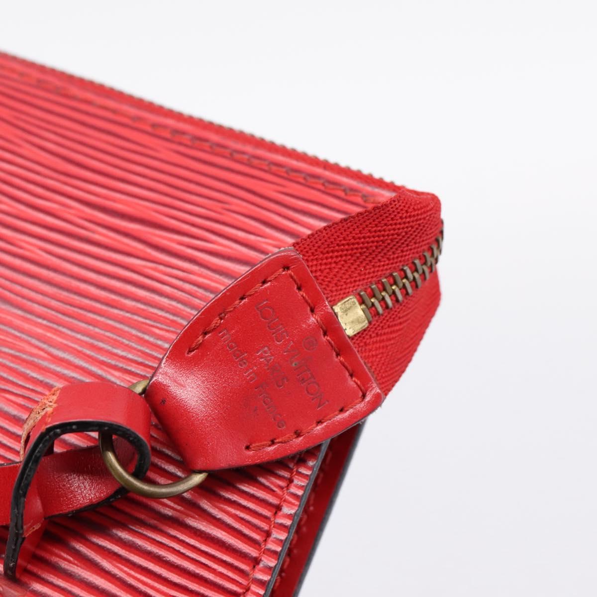 LOUIS VUITTON Epi Pochette Accessoires Pouch Red M52947 LV Auth hk4176