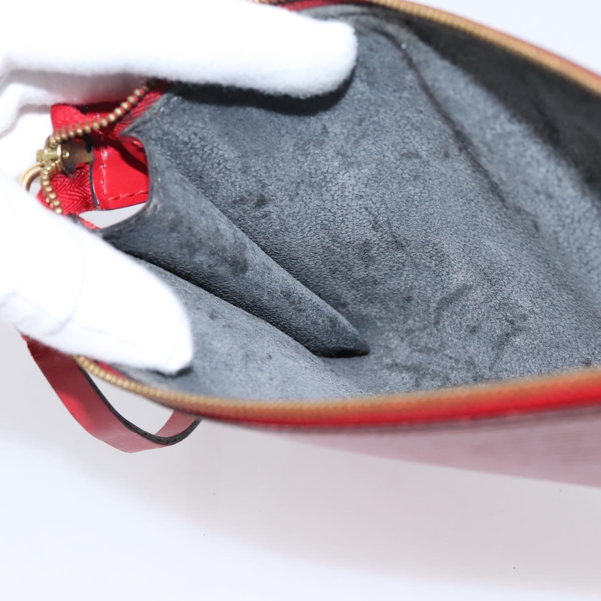 LOUIS VUITTON Epi Pochette Accessoires Pouch Red M52947 LV Auth hk4176