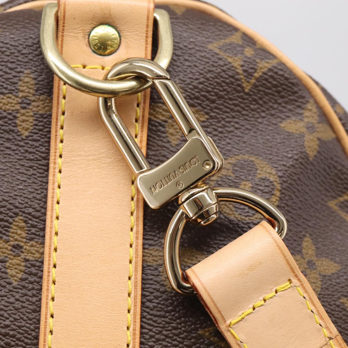 LOUIS VUITTON Monogram Keepall Bandouliere 55 Boston Bag M41414 LV Auth hk4191V