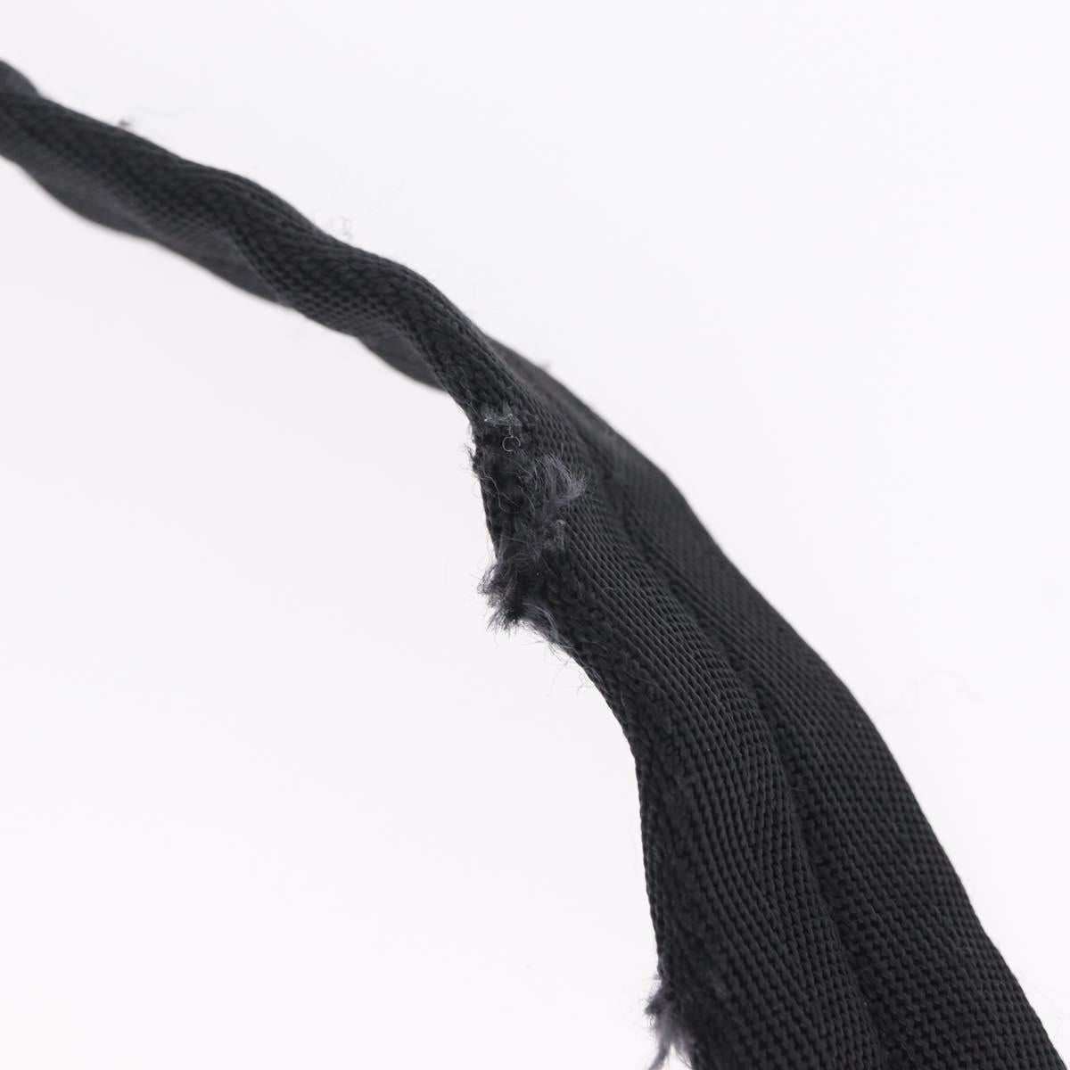 PRADA Waist bag Nylon Black Silver Auth hk4226