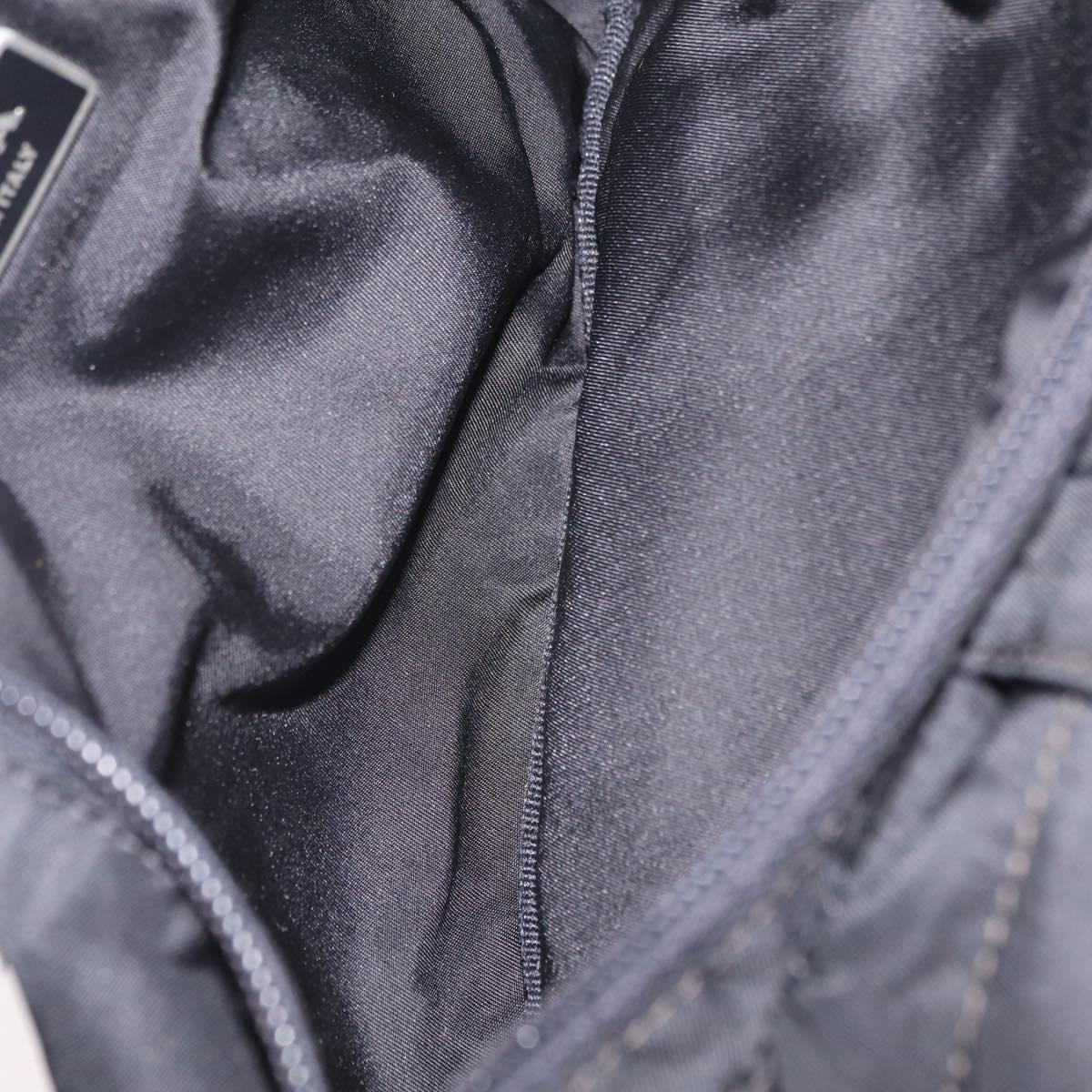 PRADA Waist bag Nylon Black Silver Auth hk4226