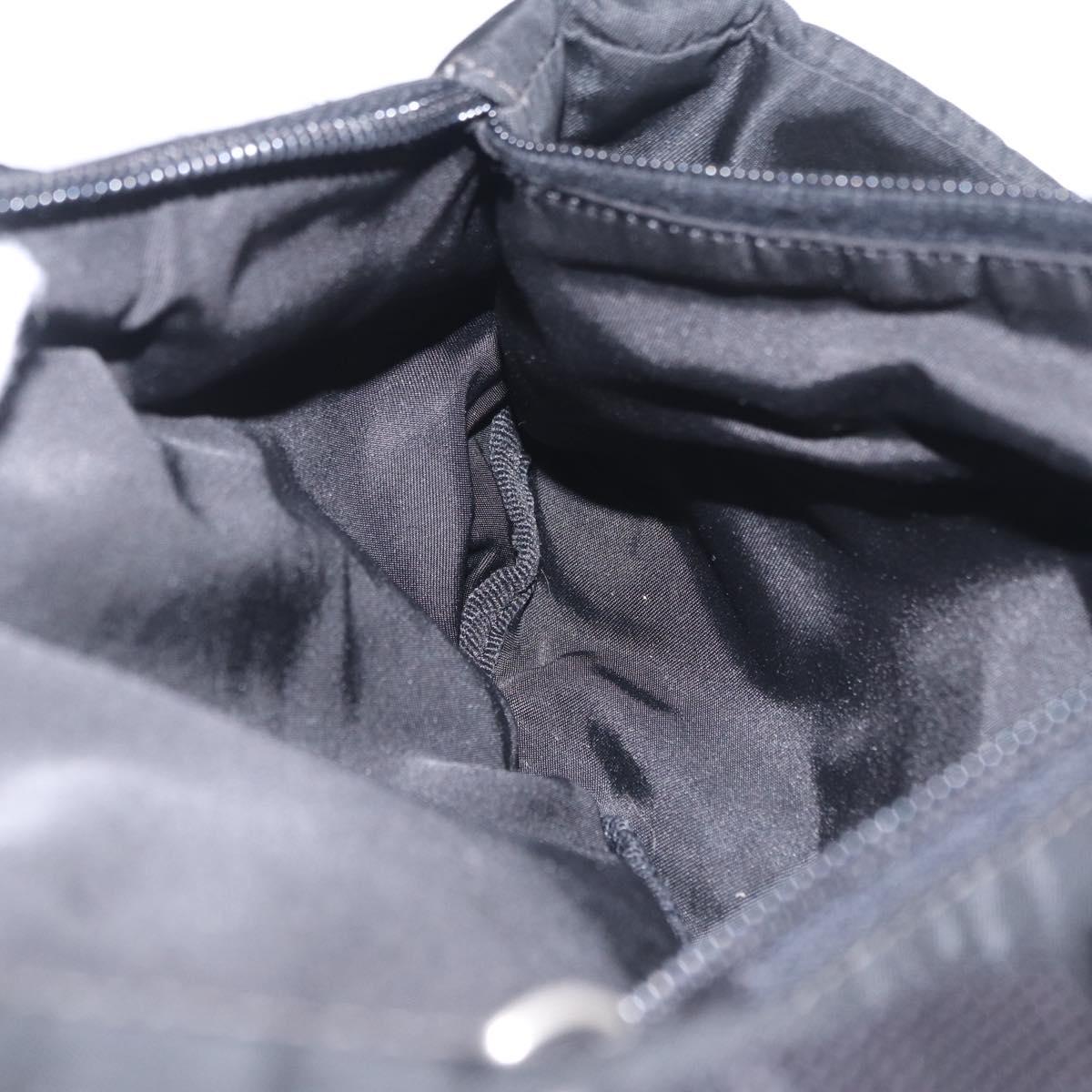 PRADA Waist bag Nylon Black Silver Auth hk4226