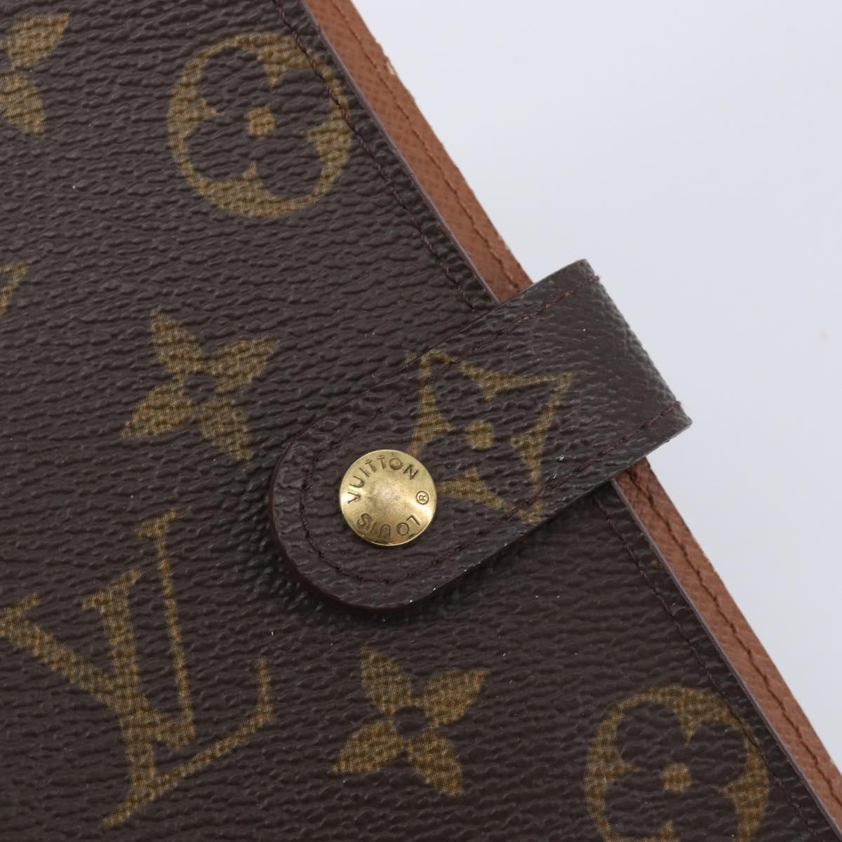 LOUIS VUITTON Monogram Agenda PM Day Planner Cover R20005 LV Auth hk4250