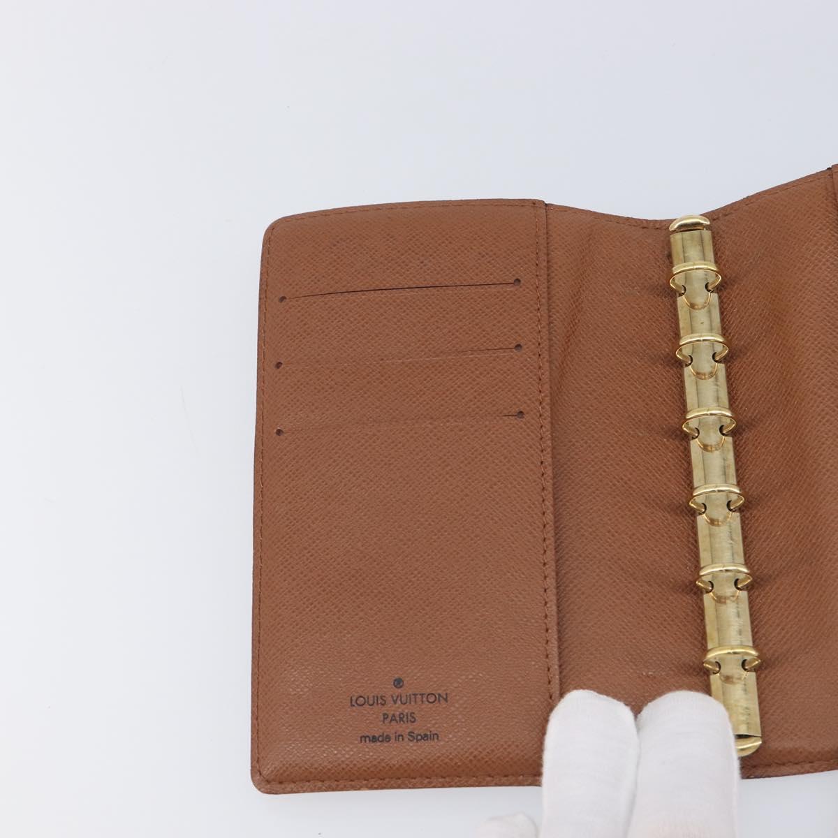 LOUIS VUITTON Monogram Agenda PM Day Planner Cover R20005 LV Auth hk4250
