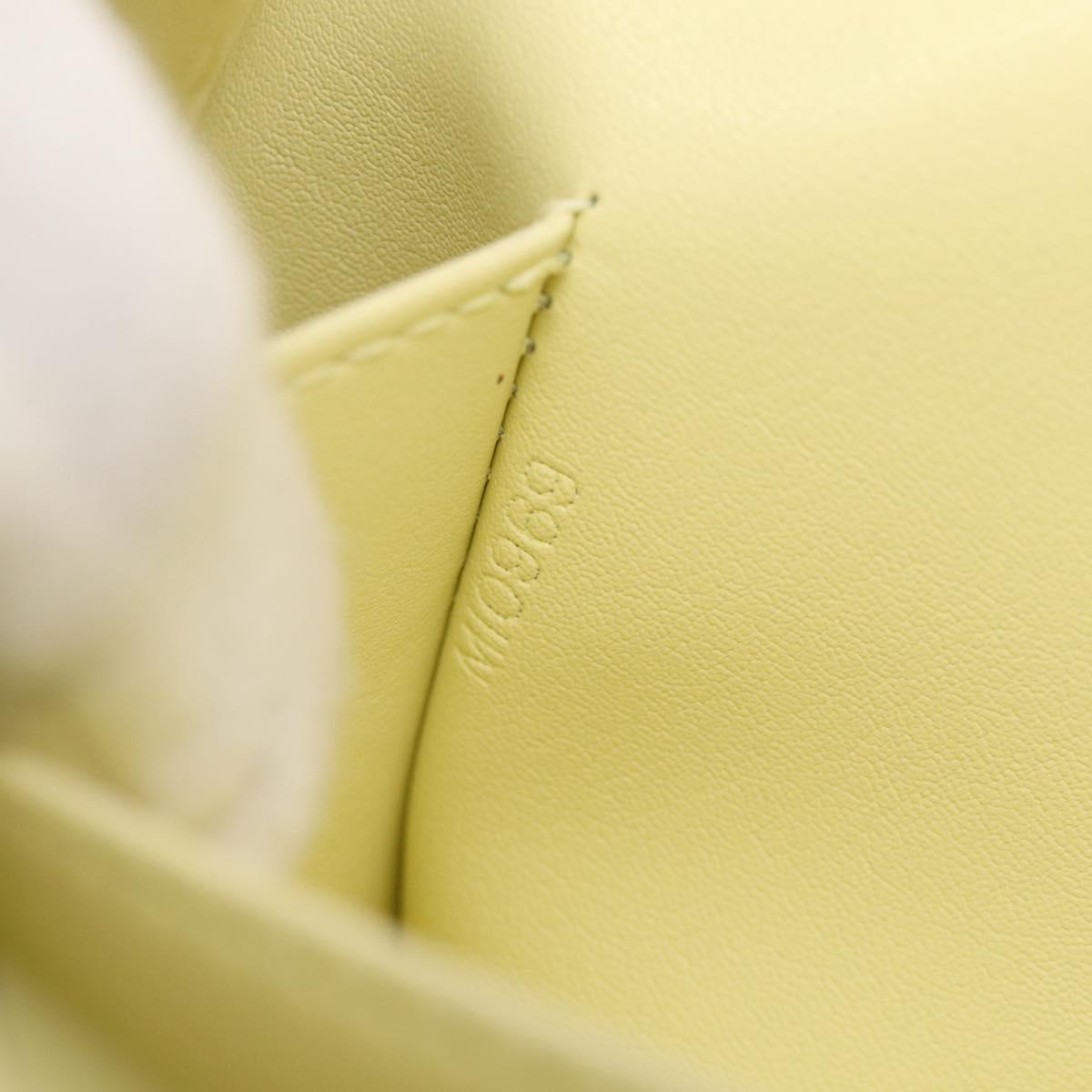 LOUIS VUITTON Vernis Thompson Street Bag Lime Yellow M91071 LV Auth hk4251