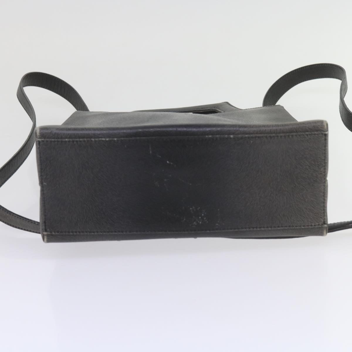 Salvatore Ferragamo Hand Bag Leather 2way Gray Auth hk919