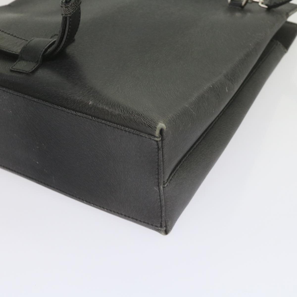 Salvatore Ferragamo Hand Bag Leather 2way Gray Auth hk919