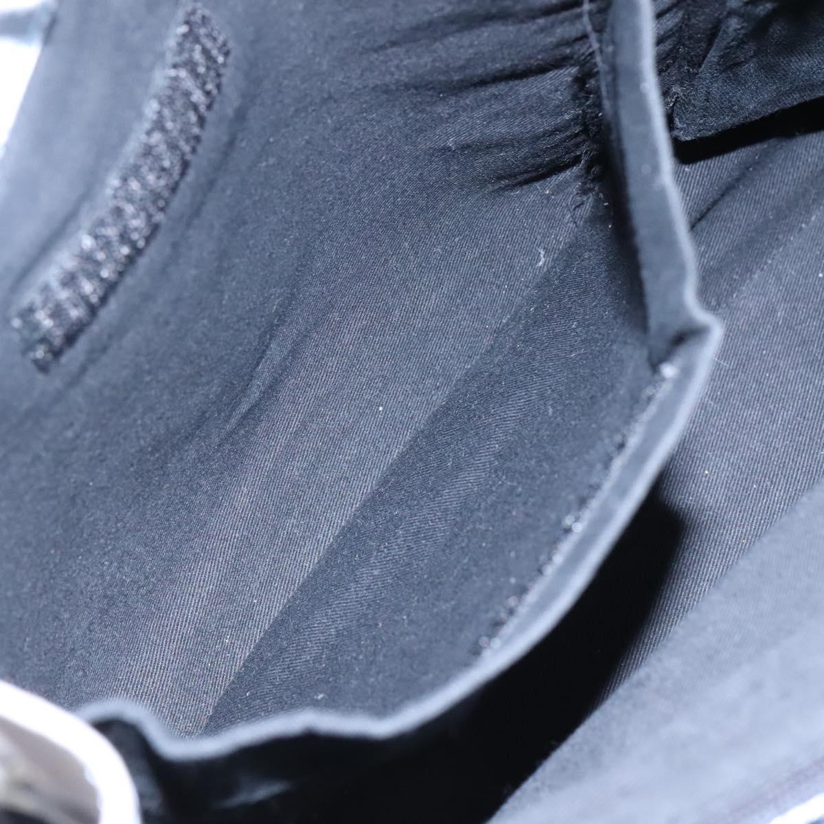 BURBERRY Nova Check Blue Label Hand Bag Nylon Purple Silver Auth hs1699