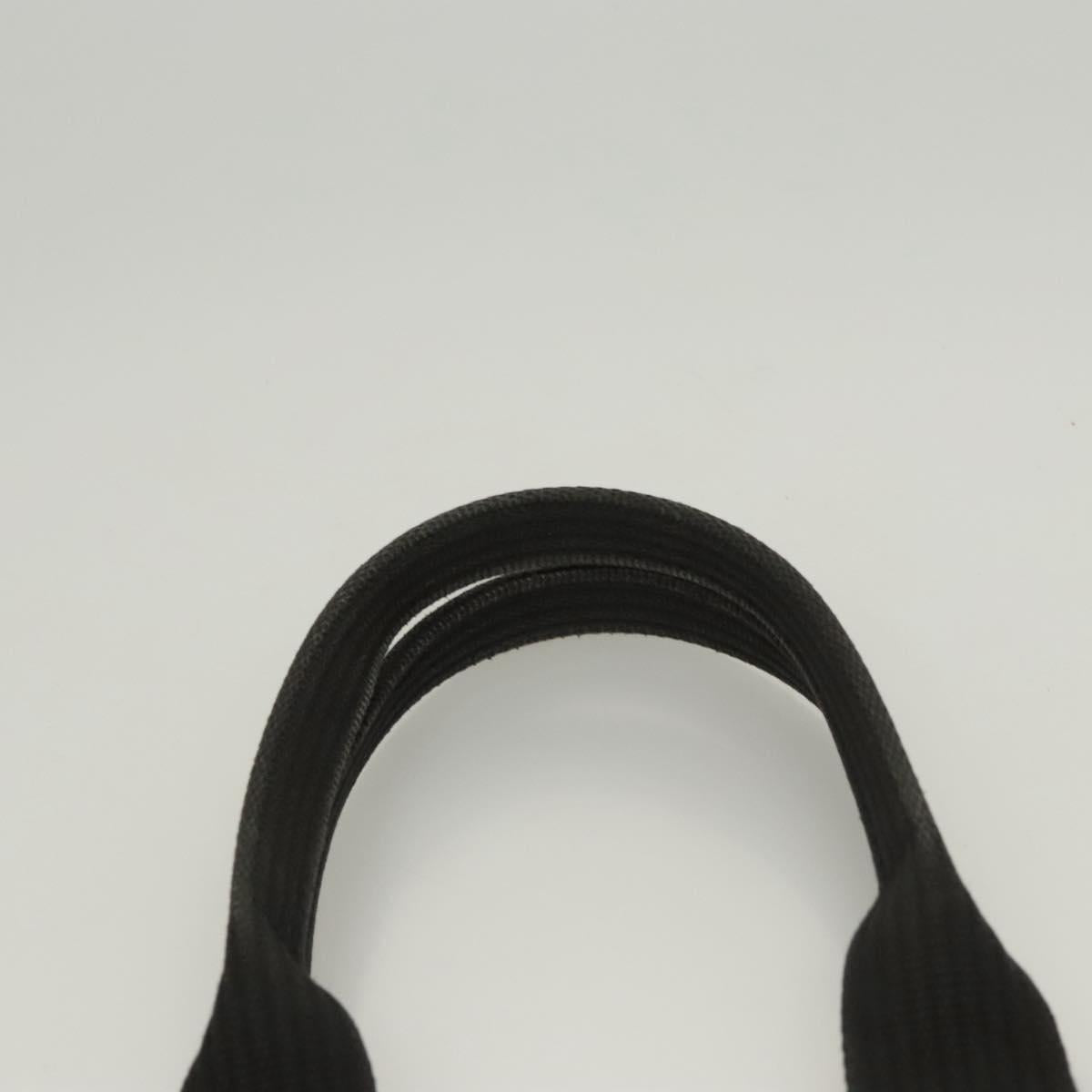 BURBERRY Nova Check Blue Label Hand Bag Nylon Beige Silver Auth hs1709