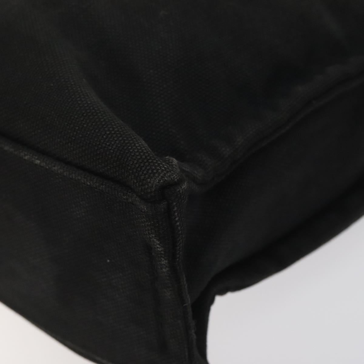 BURBERRY Nova Check Blue Label Hand Bag Canvas Black Silver Auth hs1710