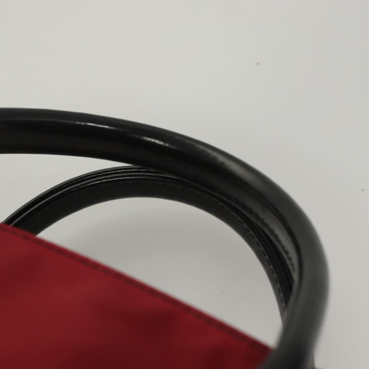 BURBERRY Nova Check Blue Label Hand Bag Nylon Beige Silver Auth hs1716