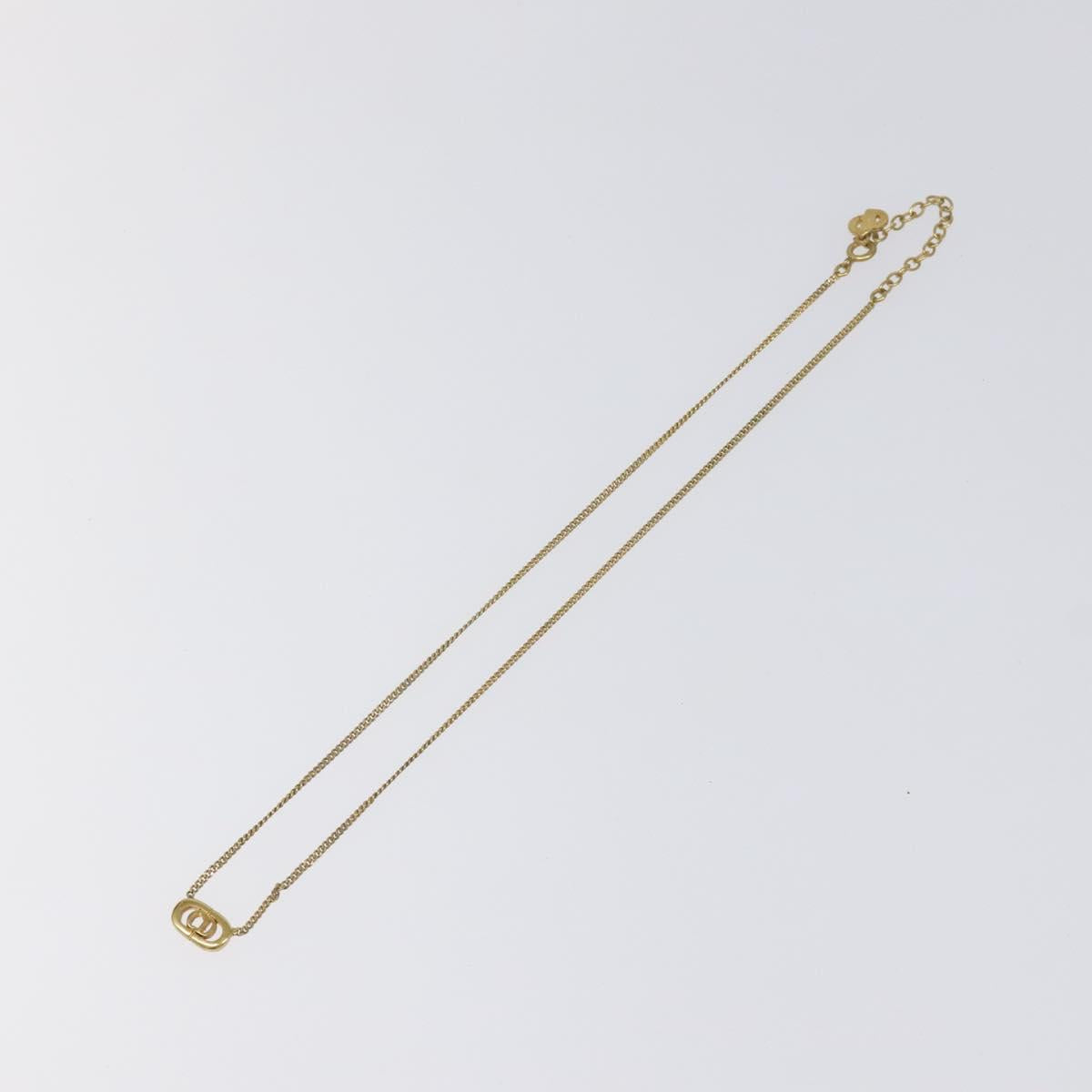 Christian Dior Necklace metal Gold Tone Auth IN016