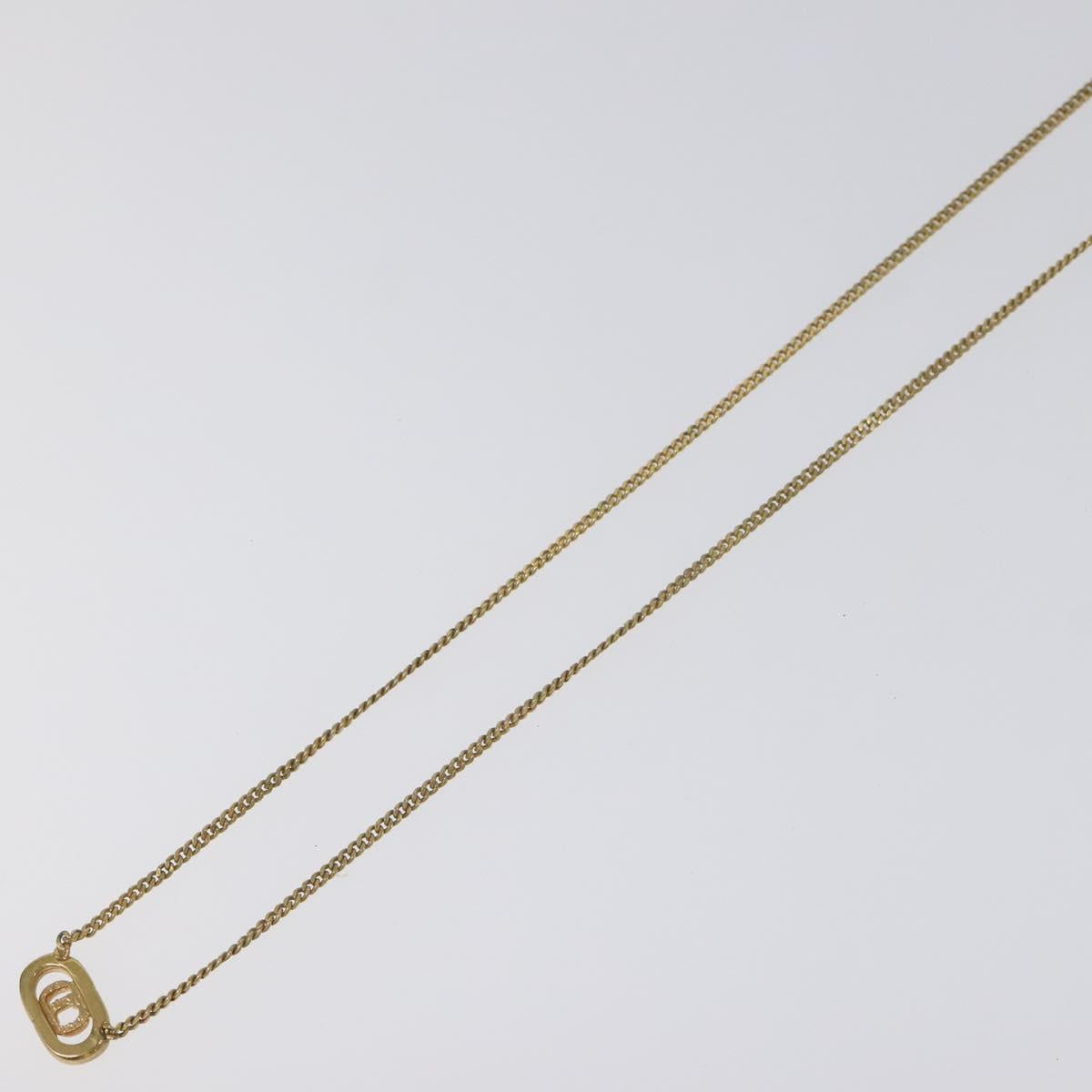 Christian Dior Necklace metal Gold Tone Auth IN016