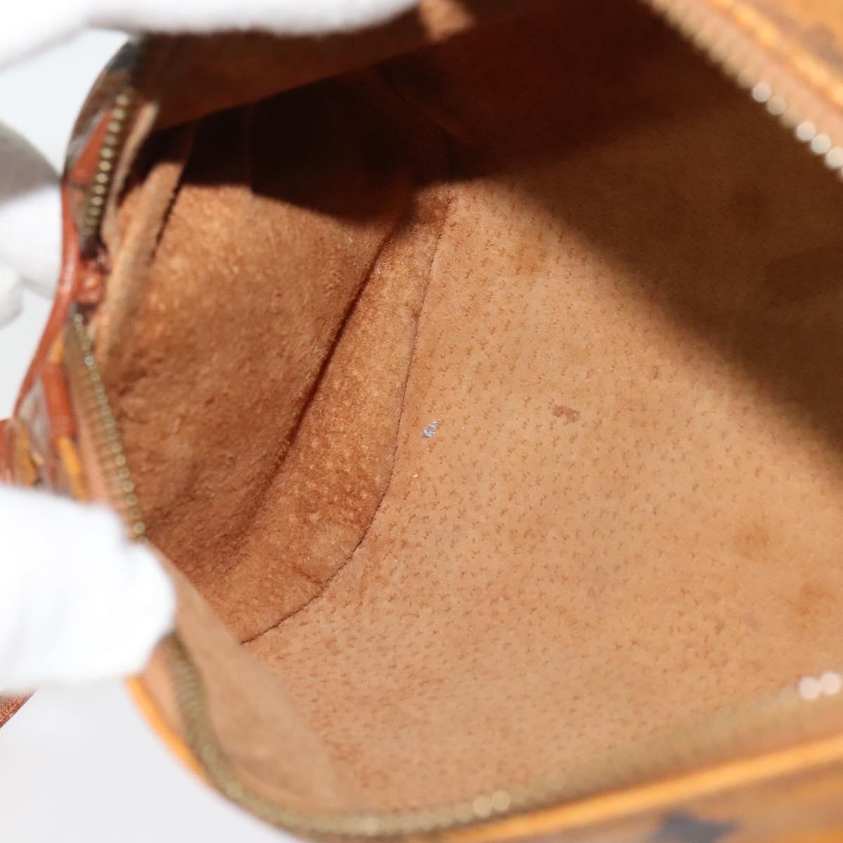 MCM Vicetos Logogram Shoulder Bag PVC Leather Brown Auth IN019