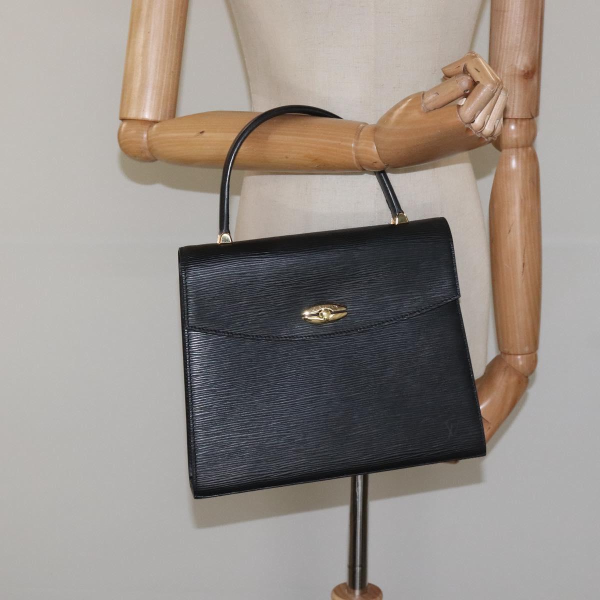 LOUIS VUITTON Epi Malesherbes Hand Bag Black M52372 LV Auth IN021