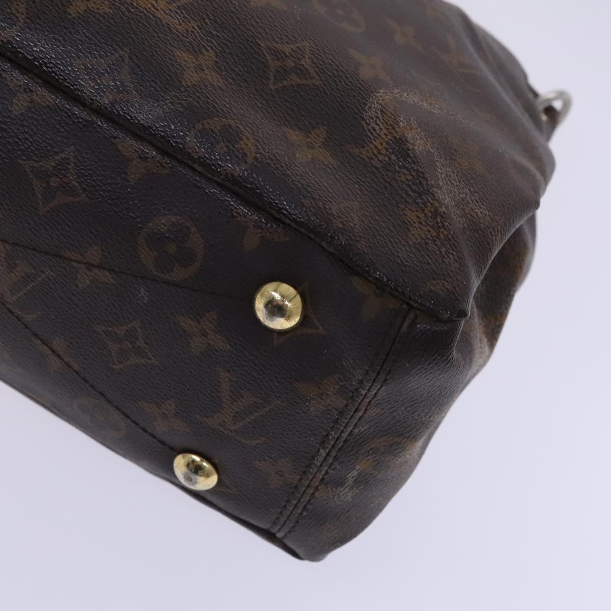 LOUIS VUITTON Monogram Pallas Hand Bag 2way Yellow Saffron M40929 Auth IN042