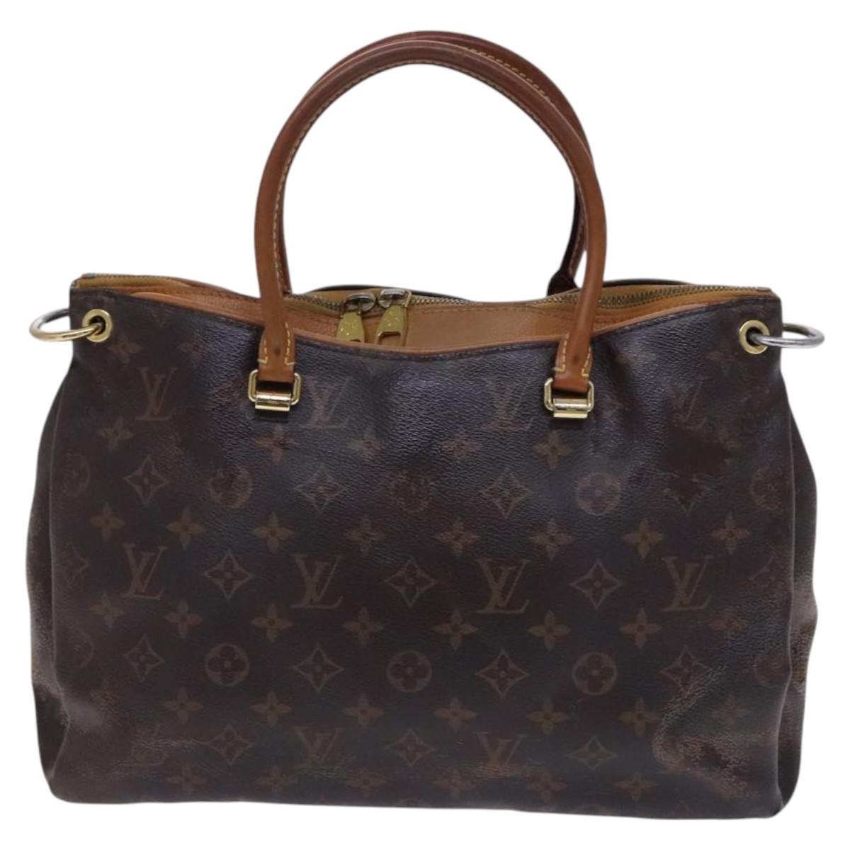 LOUIS VUITTON Monogram Pallas Hand Bag 2way Yellow Saffron M40929 Auth IN042