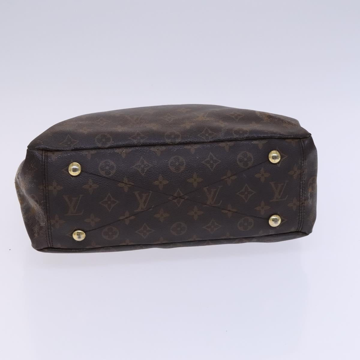 LOUIS VUITTON Monogram Pallas Hand Bag 2way Yellow Saffron M40929 Auth IN042