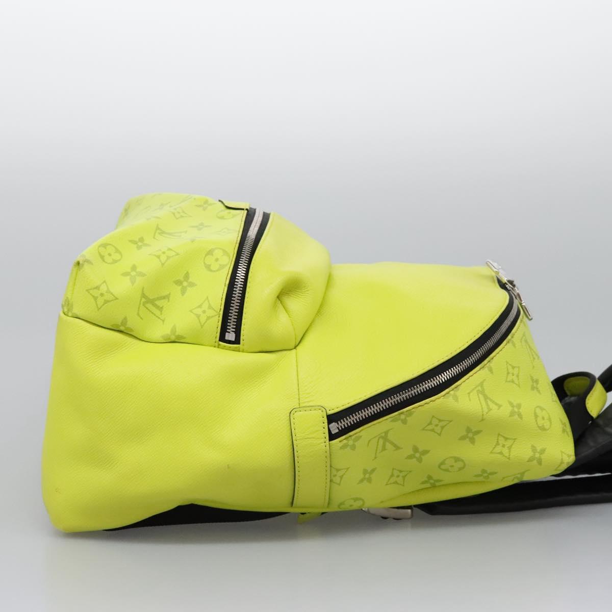 LOUIS VUITTON Taigalama Discovery Backpack Jaune M30228 LV Auth IN055V