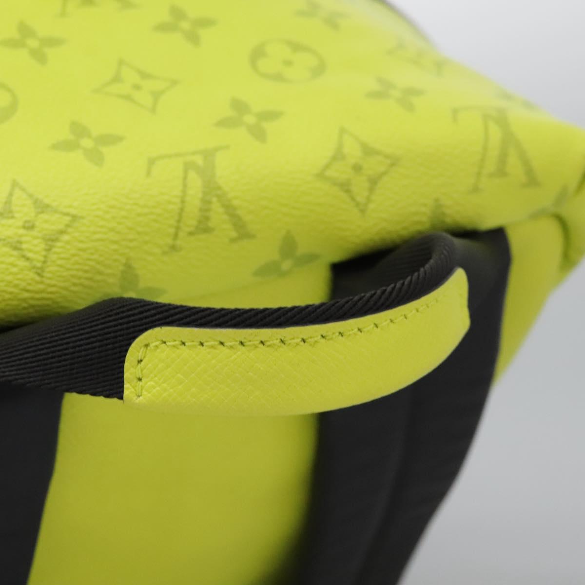 LOUIS VUITTON Taigalama Discovery Backpack Jaune M30228 LV Auth IN055V