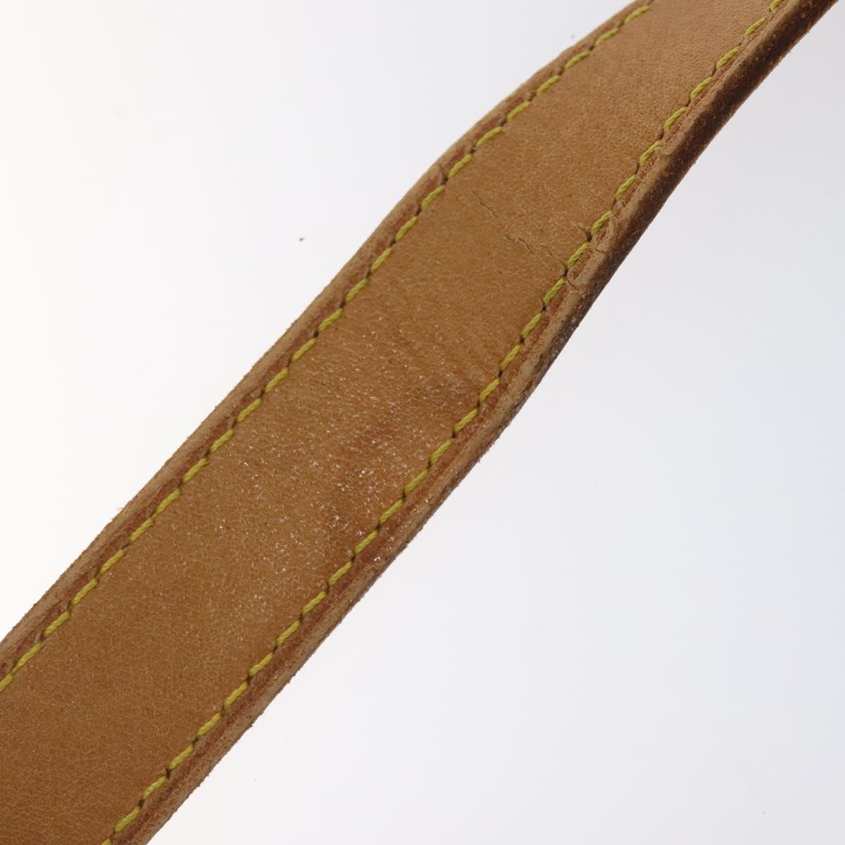 LOUIS VUITTON Adjustable Shoulder Strap Leather 32.3""-39.8"" Beige Auth IN067