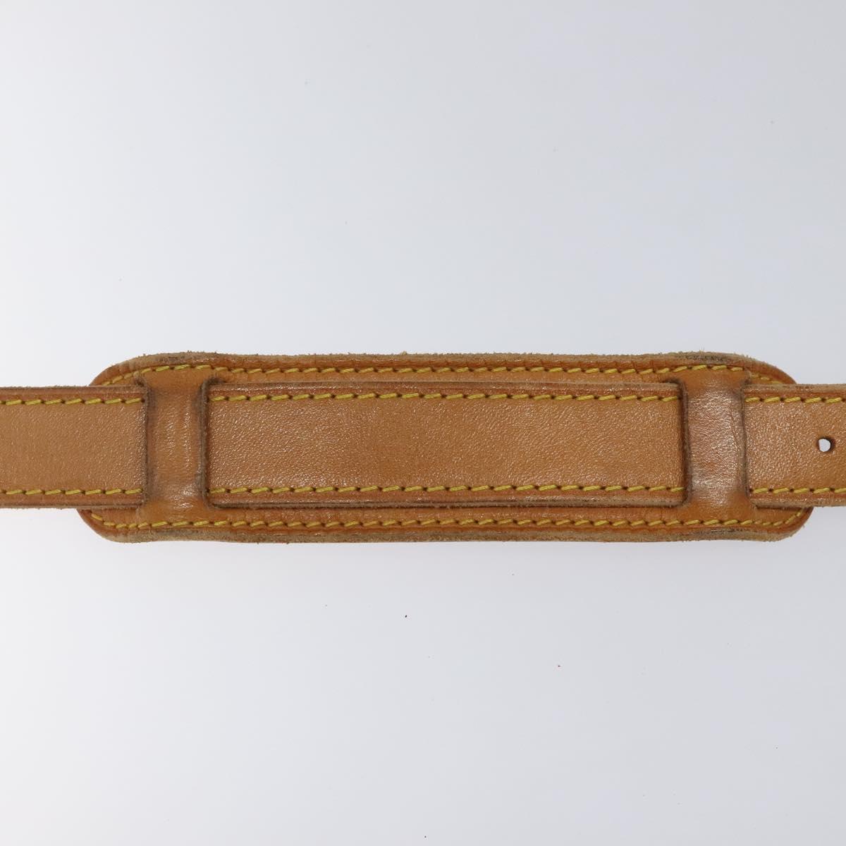 LOUIS VUITTON Adjustable Shoulder Strap Leather 32.3""-39.8"" Beige Auth IN067