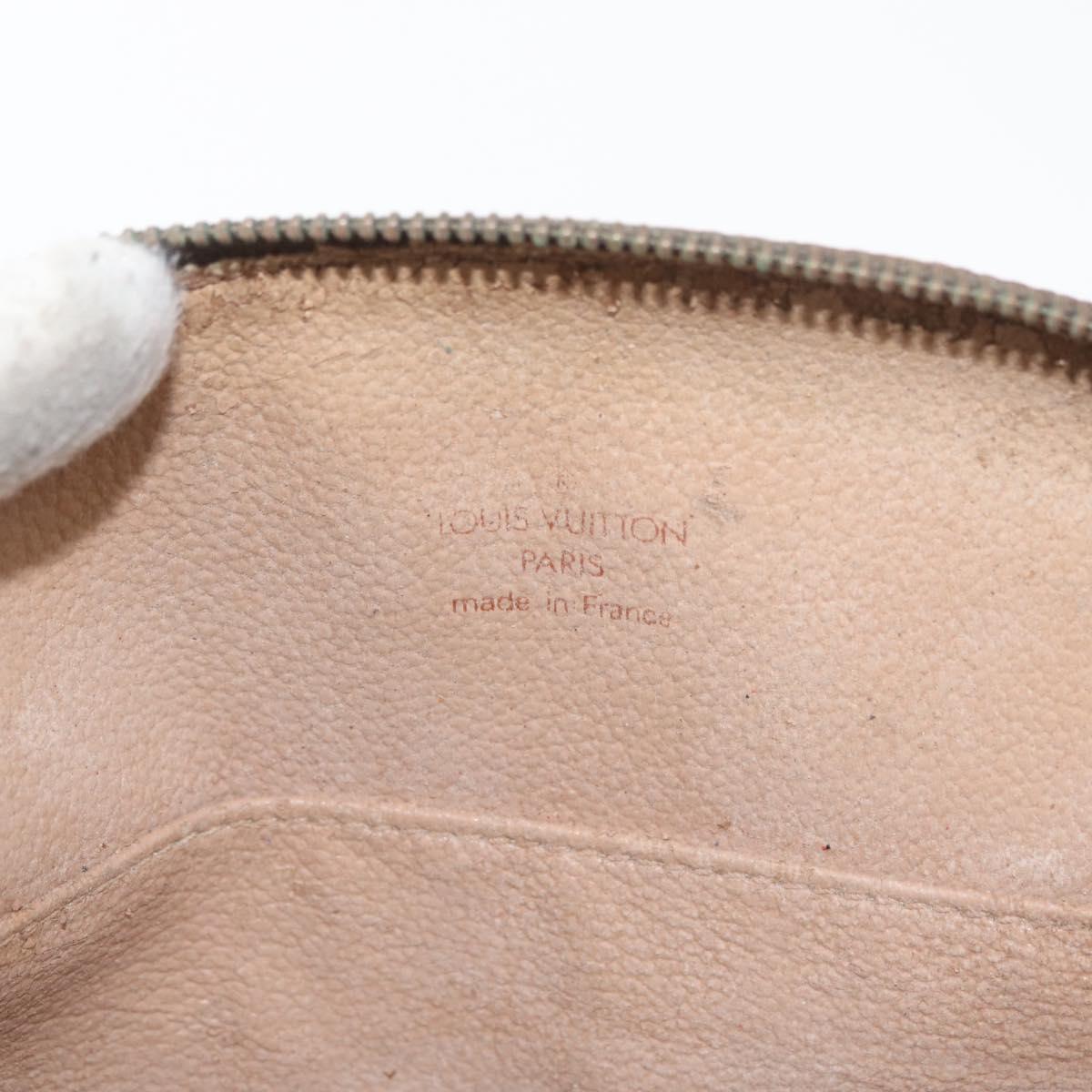 LOUIS VUITTON Monogram Trousse Demi Ronde Cosmetic Pouch M47520 LV Auth INZ014