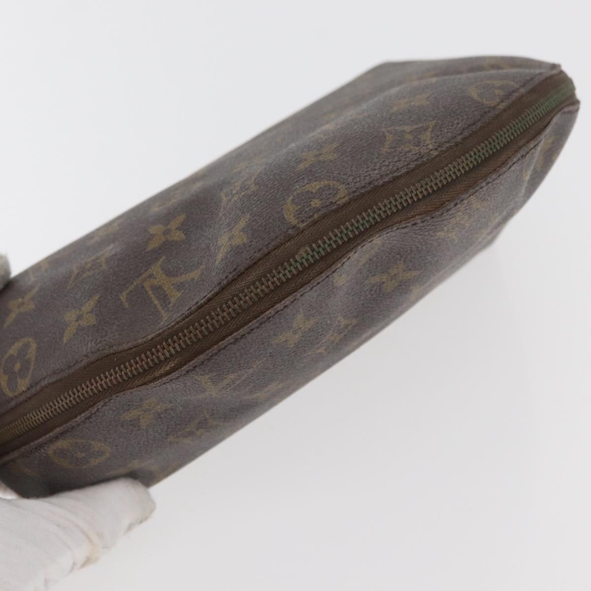 LOUIS VUITTON Monogram Trousse Demi Ronde Cosmetic Pouch M47520 LV Auth INZ014