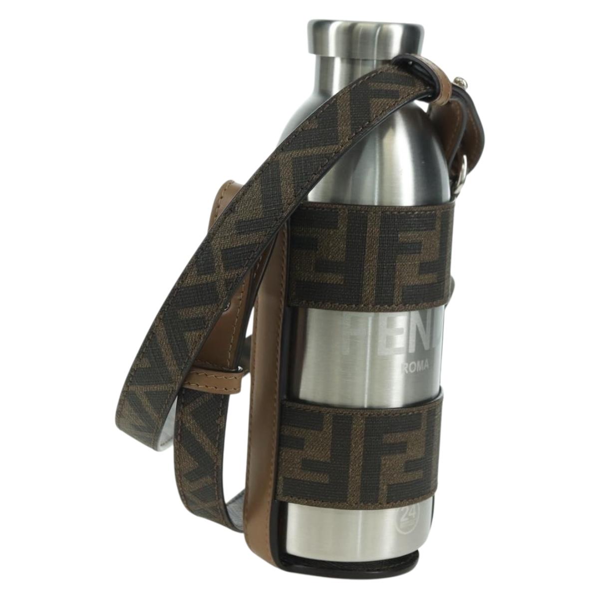 FENDI Zucca Canvas Bottle Holder 24Bottls Collaboration Black Auth INZ021M
