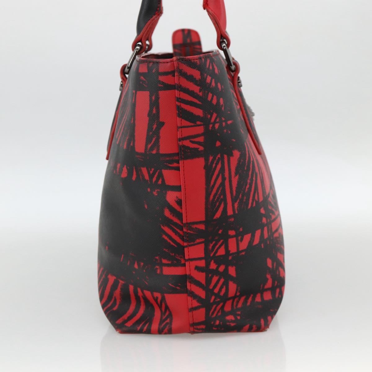 Vivienne Westwood Tote Bag PVC Canvas Red Silver Auth INZ073