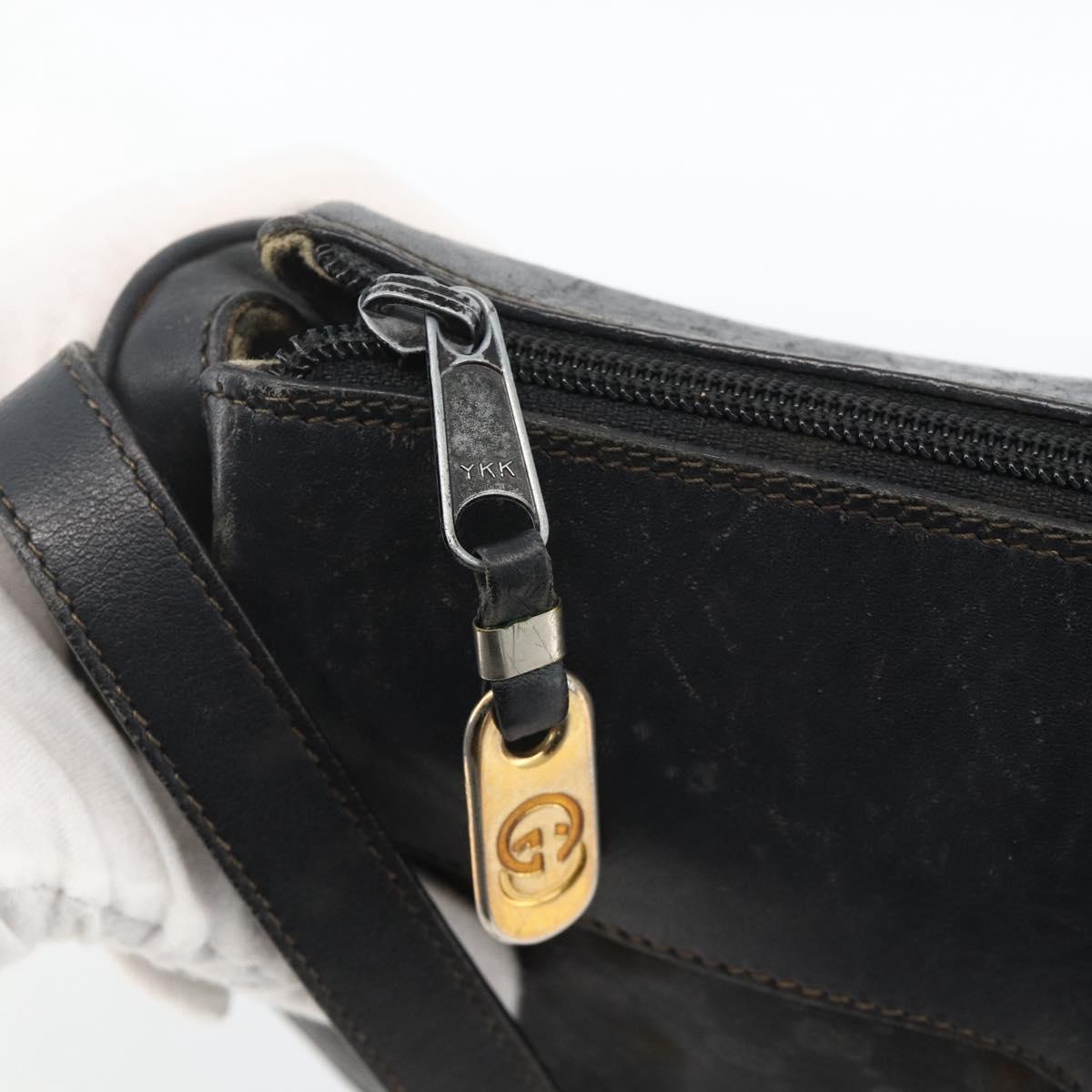 GUCCI Micro GG Supreme Web Sherry Line Bag PVC Black 001 115 4001 Auth INZ097