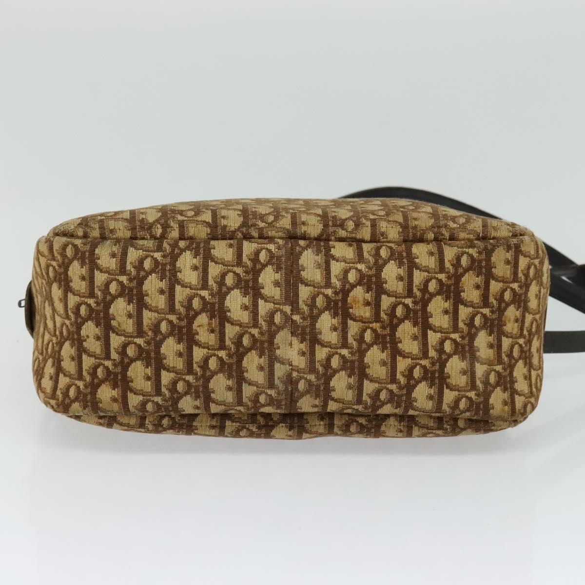 Christian Dior Trotter Canvas Shoulder Bag Brown Auth JB006