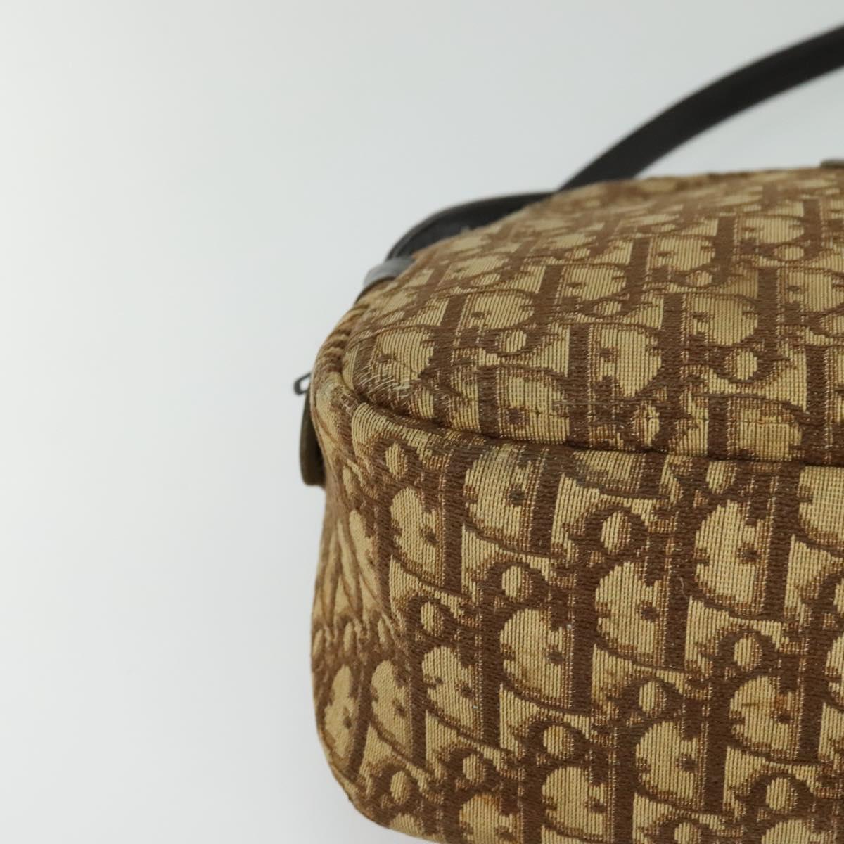 Christian Dior Trotter Canvas Shoulder Bag Brown Auth JB006