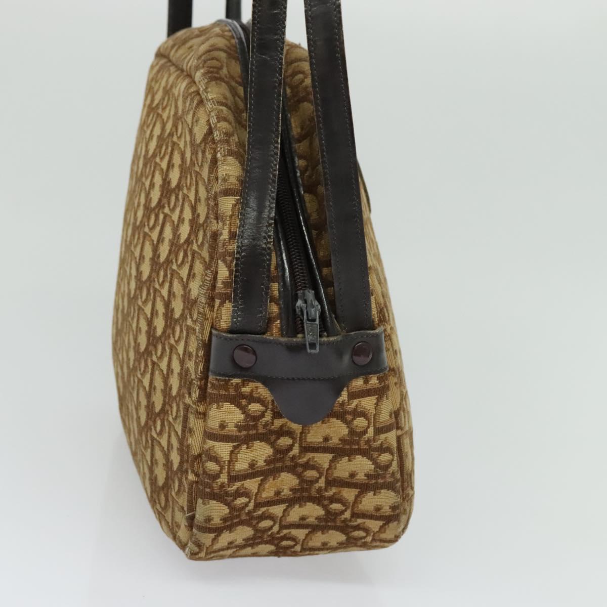 Christian Dior Trotter Canvas Shoulder Bag Brown Auth JB006