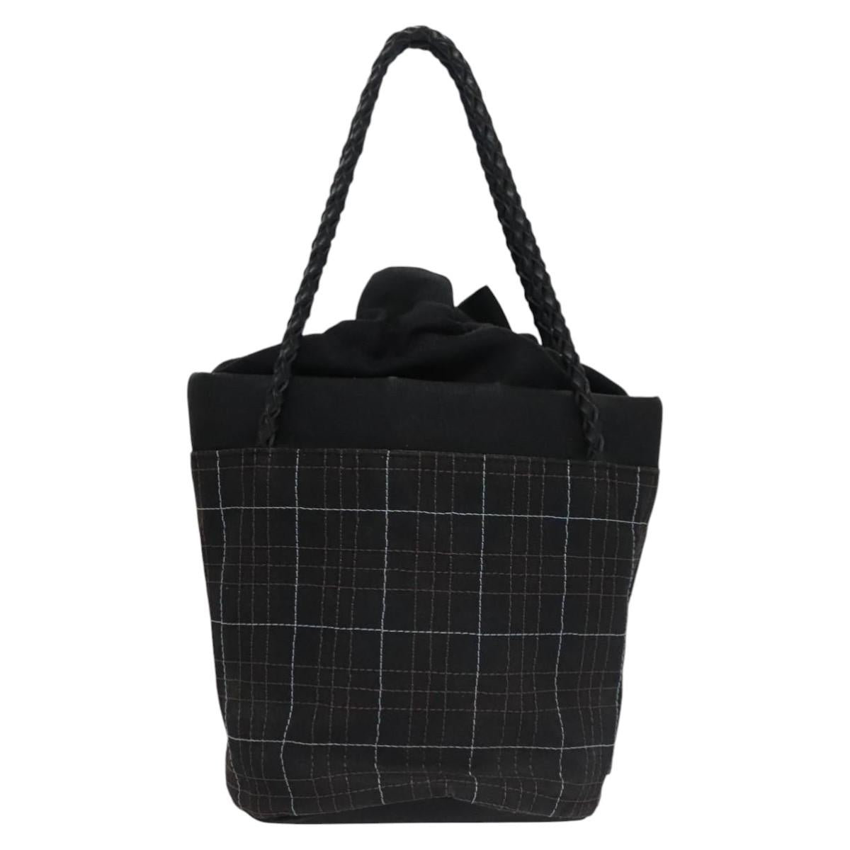 BURBERRY Nova Check Hand Bag Canvas Navy Auth JB069