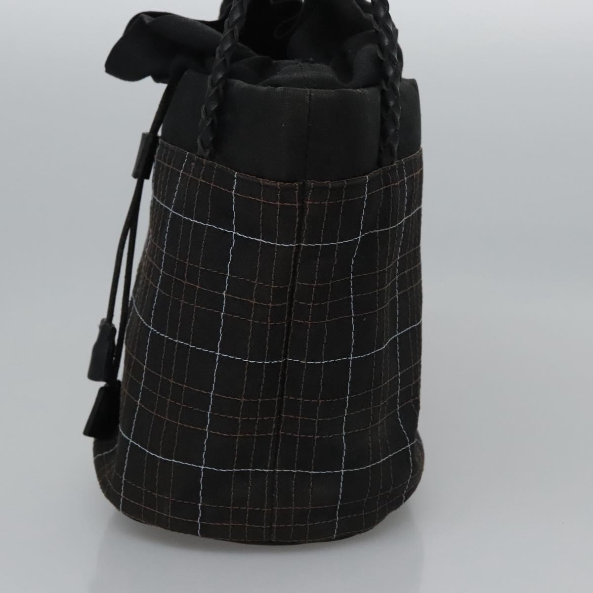 BURBERRY Nova Check Hand Bag Canvas Navy Auth JB069