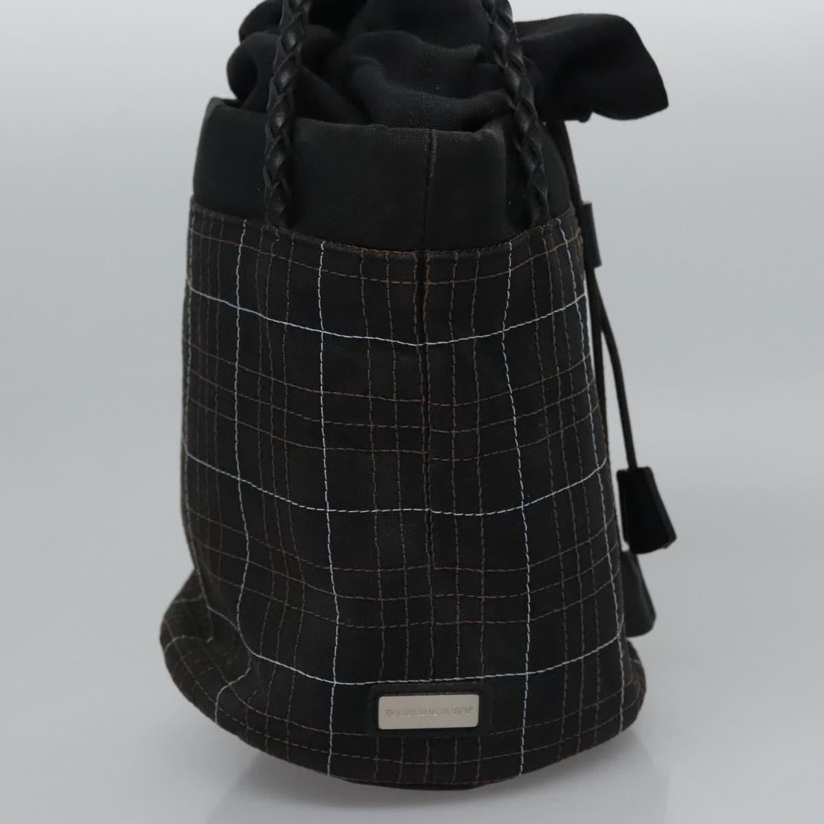 BURBERRY Nova Check Hand Bag Canvas Navy Auth JB069