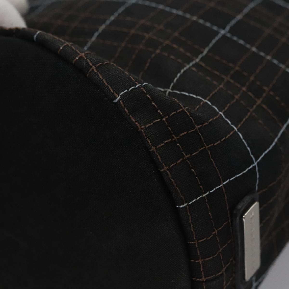 BURBERRY Nova Check Hand Bag Canvas Navy Auth JB069