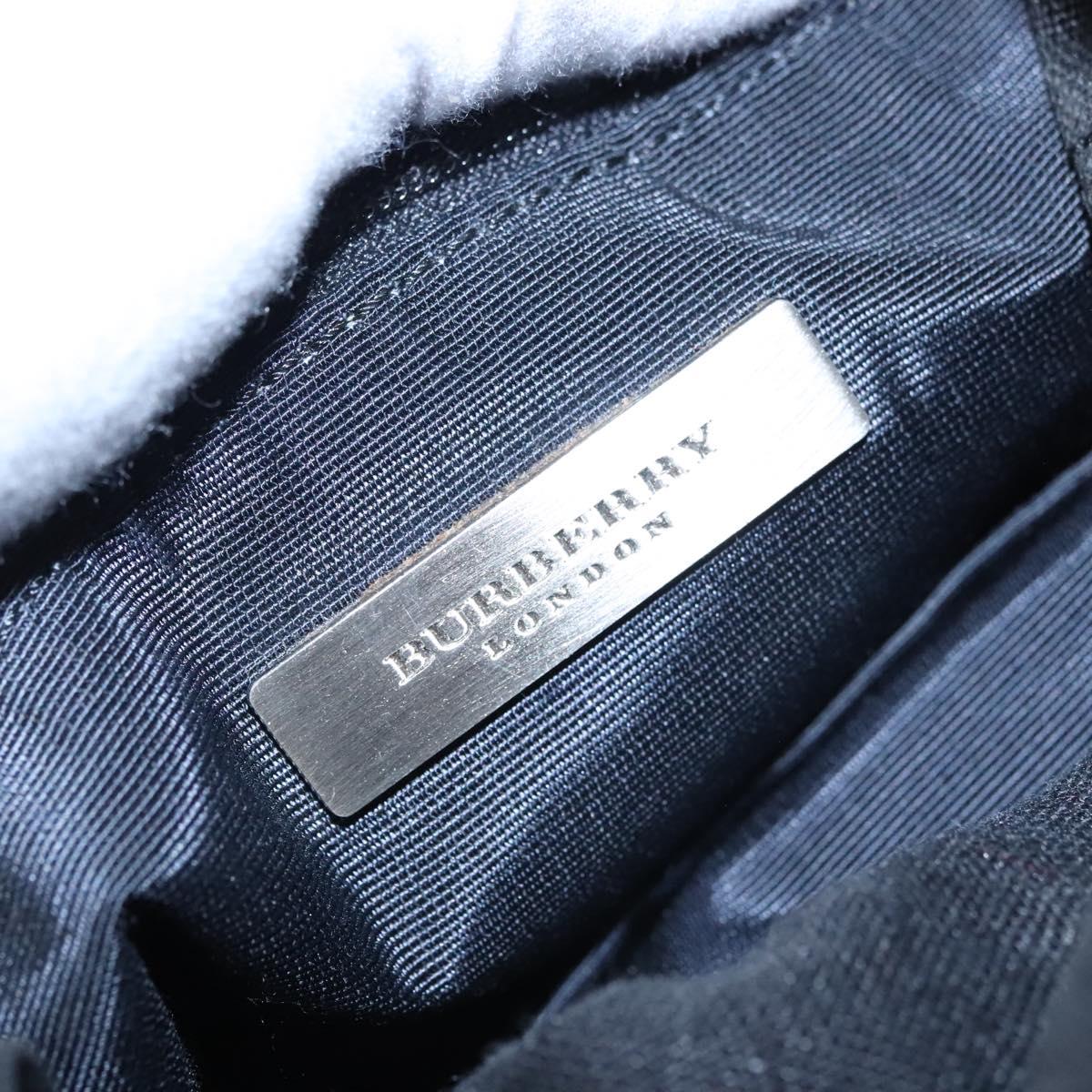 BURBERRY Nova Check Hand Bag Canvas Navy Auth JB069